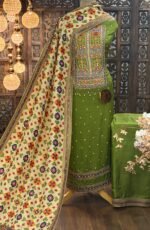 Soft gajji Silk Shirt with Patola