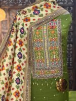 Soft gajji Silk Shirt with Patola - Image 2