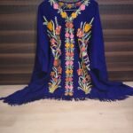 Wollen cape shawls with aari work