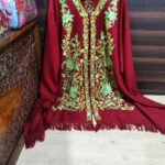 Wollen cape shawls with aari work