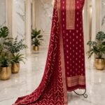 Pashmina wool suit with beautiful zari work