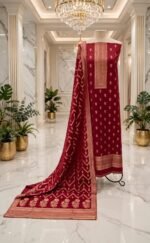 Pashmina wool suit with beautiful zari work - Image 5