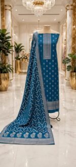 Pashmina wool suit with beautiful zari work - Image 6