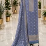 Pashmina wool suit with beautiful zari work