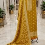 Pashmina wool suit with beautiful zari work