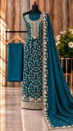 Burbury silk zari suit - Image 4