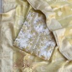 Digital printed chanderi suit