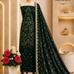 Heavy jaam satin Hand bandhani