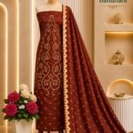 Heavy jaam satin Hand bandhani