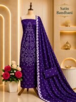 Heavy jaam satin Hand bandhani - Image 3