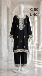 Kashmiri woolen embroidered cord set - Image 4