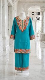 Kashmiri woolen embroidered cord set