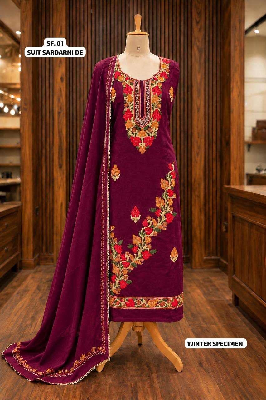 kashmiri-velvette3 Kashmiri velvette suit - Image 1