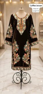kasmiri velvette ari embroidery kurti