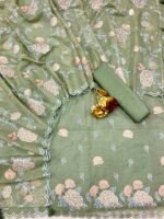 Applique cotton mul suit - Image 4
