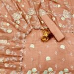 Applique cotton mul suit