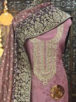 Dola silk kurta with self weave & handwork - Image 2